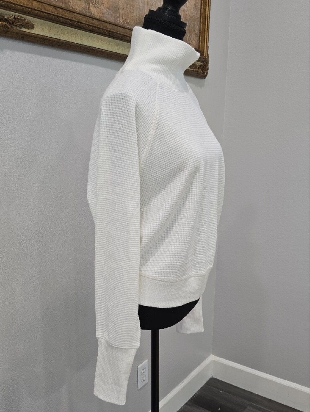 ALO Waffle Weekend Escape Mock Neck Long Sleeve - Picture 3 of 12